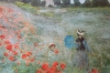 Picture of 367-009 Hand-Finished Canvas Decorative Wall Art (27.5"×27.5") - Wild Poppies, Near Argenteuil (1873) by Claude Monet 