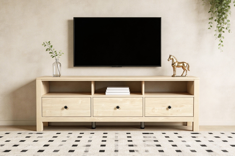 Picture of YORU 59" 3-Drawer TV Stand