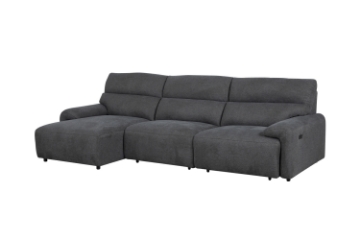Picture of LUNOX Power Recliner Sectional Sofa with USB Type-C Ports (Dark Grey)