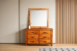 Picture of RIVERWOOD Rustic Pine 6-Drawer Dresser with Mirror