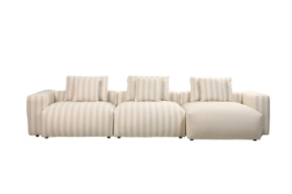Picture of ROMINA Feather-Filled Modular Sectional Sofa Range - 3PC Combo Set (LAF Armchairx1 + Armlessx1 + Right Facing Chaisex1)
