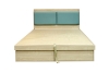 Picture of YORU Queen Size Bed Frame with Gas Lift Storage and Drawers