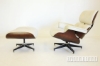 Picture of [FLOOR MODEL CLEARANCE] EAMES Lounge Chair Replica (Italian Leather) - White