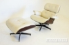 Picture of [FLOOR MODEL CLEARANCE] EAMES Lounge Chair Replica (Italian Leather) - White