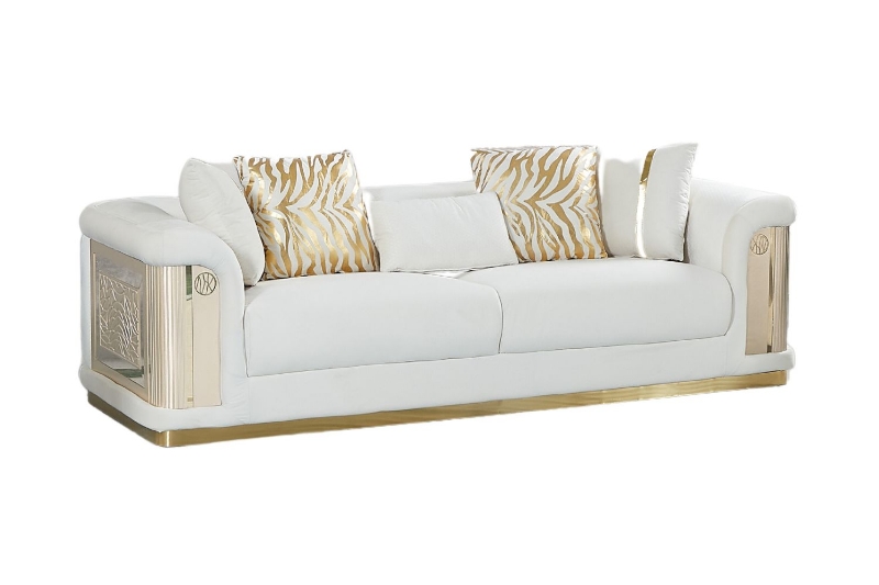 Picture of [FLOOR MODEL CLEARANCE] ANCONA 3 Seater Velvet Sofa (Beige)