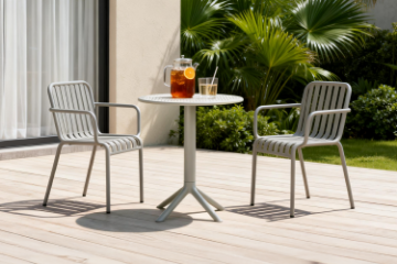 Picture of FLORINA D23.5" Round Dining Table - UV, Water & Moisture Resistance (Grey)