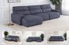Picture of LUNOX Power Recliner Sectional Sofa/Sofa Bed with USB Type-C Ports (Dark Grey)