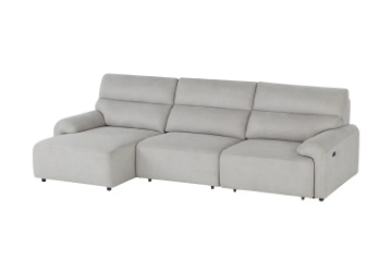 Picture of LUNOX Power Reclining Sectional Sofa/Slide out Sofa Bed with USB Type-C Ports (Light Grey) - Chaise Facing Left
