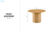 Picture of MESAS D47" Metal-Reinforced Pedestal Dining Table