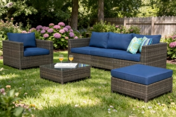 Picture of OVIOS 6PC Aluminum Frame Outdoor Sectionl Sofa Set