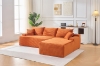 Picture of ASHFORD Fabric Sectional Compressed Sofa (Orange) 