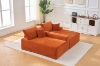 Picture of ASHFORD Fabric Sectional Compressed Sofa (Orange) 
