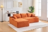 Picture of ASHFORD Fabric Sectional Compressed Sofa (Orange) - Chaise Facing Left