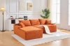 Picture of ASHFORD Fabric Sectional Compressed Sofa (Orange) - Chaise Facing Left
