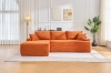 Picture of ASHFORD Fabric Sectional Compressed Sofa (Orange) - Chaise Facing Left