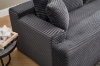 Picture of ASHFORD Fabric Sectional Compressed Sofa (Grey) - Chaise Facing Left