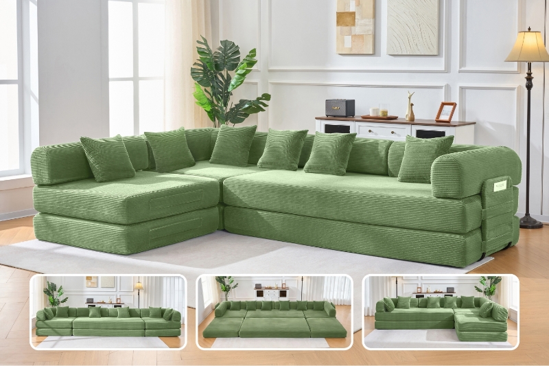 Picture of SINDARA Modular Compressed Sofa/ Folding Sofa Bed Range (Green)