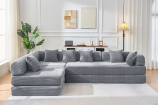 Picture of SINDARA Modular Compressed Sofa/Folding Sofa Bed Range (Grey) - Sectional Sofa