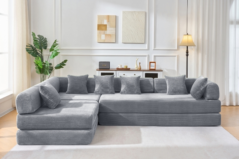 Picture of SINDARA Modular Compressed Sofa/Folding Sofa Bed Range (Grey) - Sectional Sofa