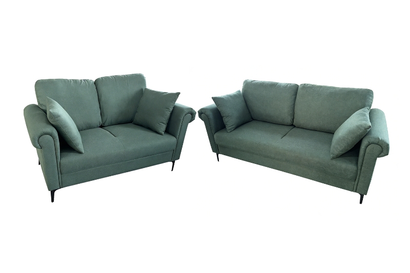 Picture of LUMA Fabric Sofa Range (Green) - Loveseat + Sofa Set