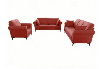 Picture of LUMA Fabric Sofa Range (Red) - Armchair + Loveseat + Sofa Set