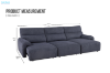 Picture of LUNOX Power Reclining Sectional Sofa/Slide out Sofa Bed with USB Type-C Ports (Dark Grey)
