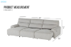 Picture of LUNOX Power Reclining Sectional Sofa/Slide out Sofa Bed with USB Type-C Ports (Light Grey)