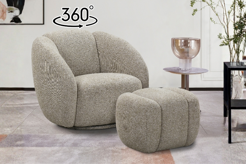 Picture of EMERY 360° Swivel Chair with Ottoman