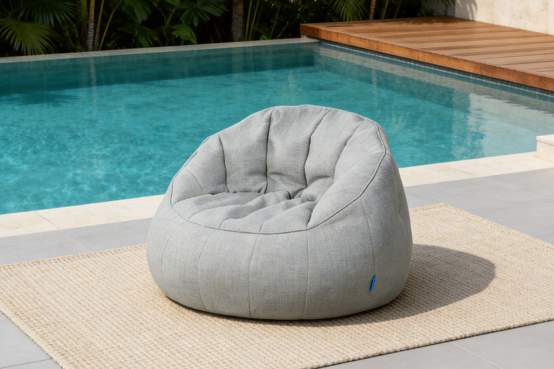 Picture of MELLOWMAT Outdoor Bean Bag Boucle Sofa Lounger XL (Grey)