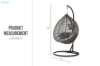 Picture of MAYA Rattan Outdoor Hanging Egg Chair (Grey)