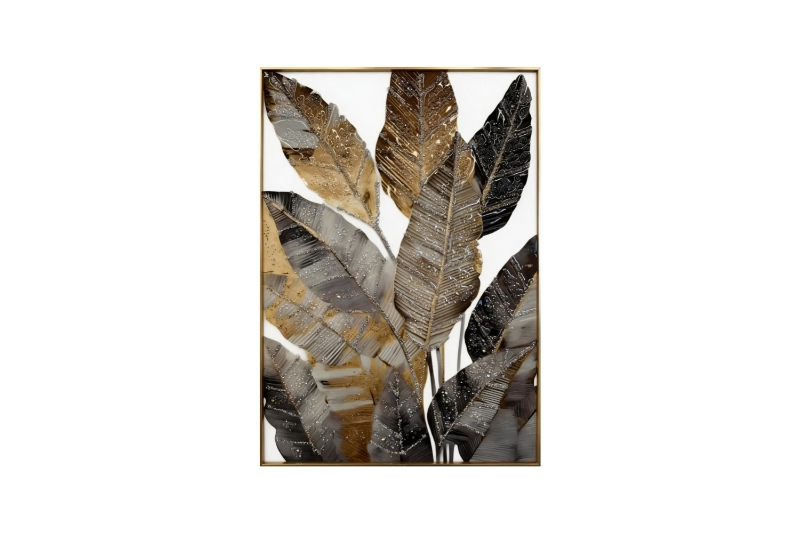 Picture of 357-016 Decorative Wall Art with Golden Frame (19.5"x27.5")