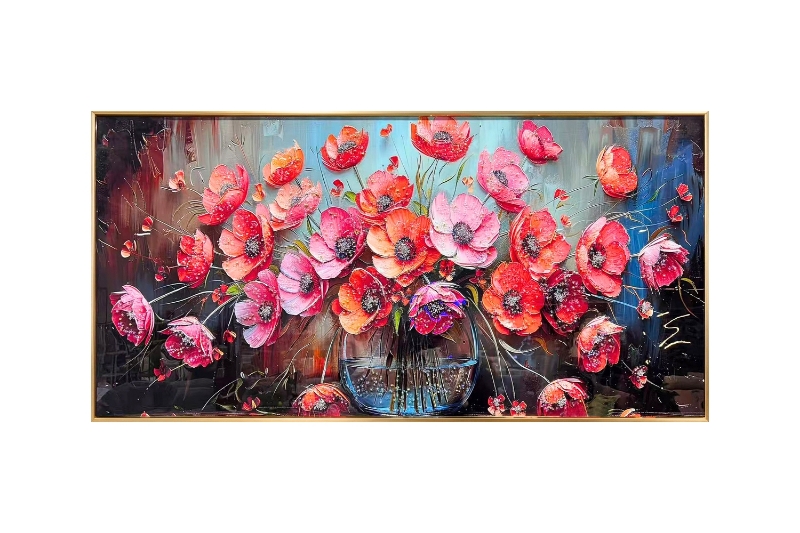 Picture of 357-019 Decorative Wall Art with Golden Frame (47"x23.5")