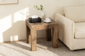 Picture of TRAVER 100% Reclaimed Pine Wood Side Table (21.2" x 21.2")