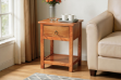Picture of METRO Solid Pine Wood 1-Drawer Nightstand (Caramel)