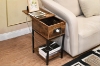 Picture of FOEGE 1-Drawer Side Table with Power Outlet and USB Charger