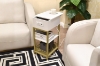 Picture of FOEGE 1-Drawer Side Table with 2-Tier Shelf & Power Outlet and USB Charger