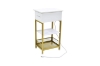 Picture of FOEGE 1-Drawer Side Table with 2-Tier Shelf & Power Outlet and USB Charger