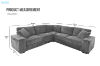 Picture of MARLIN Corduroy Fabric Sectional Sofa with Hidden Storage & Cup Holder