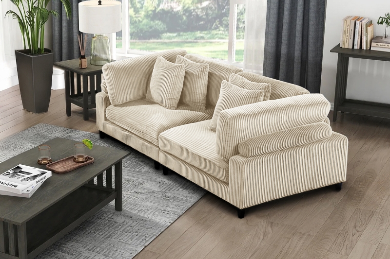 Picture of VIANNA Sectional Modular Sofa Range (Beige) - 2PC Big Combo Set