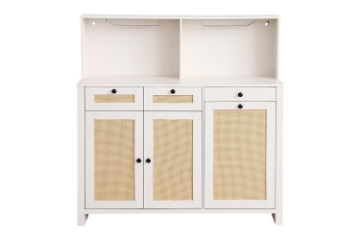Picture of NORLEN 3-Door Storage Cabinet/Buffet with LED Lighting