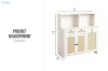 Picture of NORLEN 3-Door Storage Cabinet/Buffet with LED Lighting