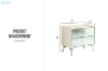 Picture of MIRORA 2-Drawer Mirrored Nightstand