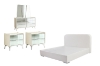 Picture of MIRORA 4PC/5PC/6PC Mirrored Bedroom Combo Set in Queen/Eastern King Size