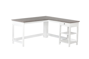 Picture of TIVON 59" L-shaped Desk with Drawer & Shelves