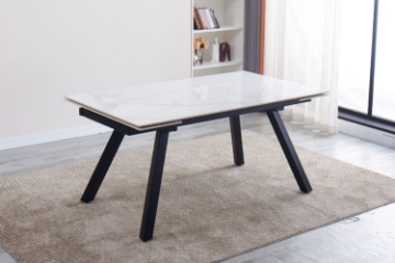 Picture of DALTON 63"-86.5"/71"-94.5" Extension Glossy Sintered Stone Top Dining Table