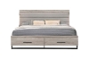 Picture of WESTDEN Storage Bed Frame with 2 Nightstand 3PC Combo (Grey) - Queen Size