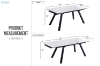 Picture of DALTON 63"-86.5"/71"-94.5" Extension Glossy Sintered Stone Top Dining Table