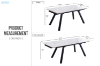 Picture of DALTON 63"-86.5"/71"-94.5" Extension Glossy Sintered Stone Top Dining Table