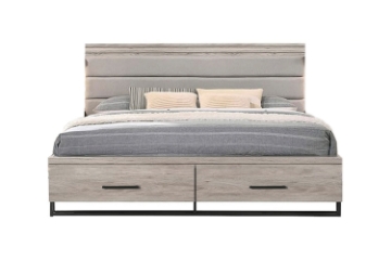 Picture of WESTDEN Bed Frame with 2 Nightstand 3PC Combo (Grey)  - Queen Size