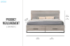 Picture of WESTDEN Storage Bed Frame with LED Lighting Nightstand Combo Set in Queen/King Size